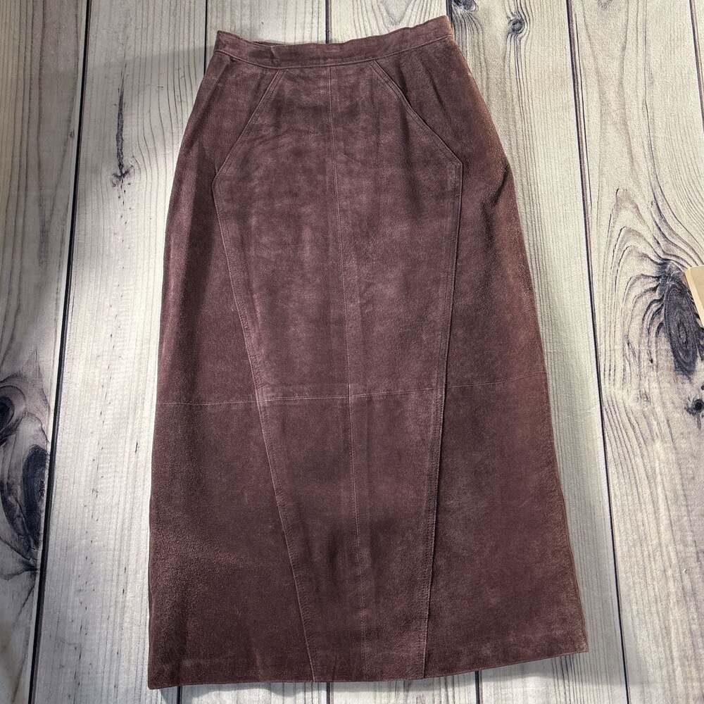 Vintage Bagatelle Womens Size 8 Leather Suede Skirt VTG 80’s 90’s Boho